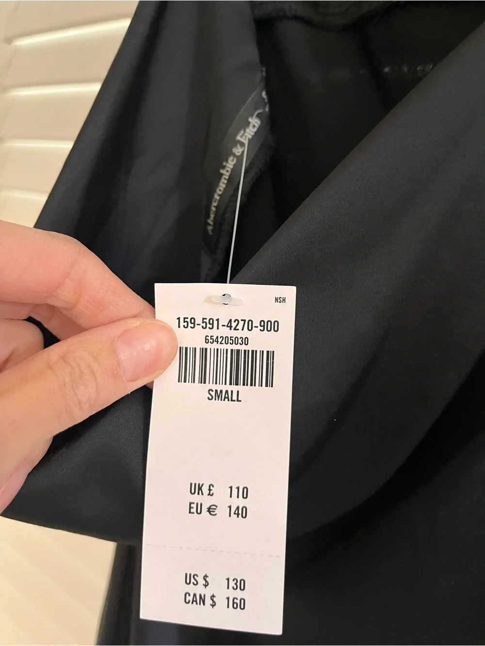 Abercrombie & Fitch Julia Cowl Back Slip Dress in Black NWT